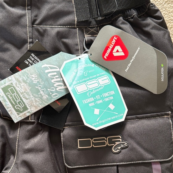 DSG Charcoal Snow Bib with Adjustable Straps - Picture 2 of 3